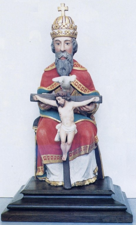 10. Tronul Compasiunii, sculptură în lemn pictat din sec. XVI, Etampes, Franța